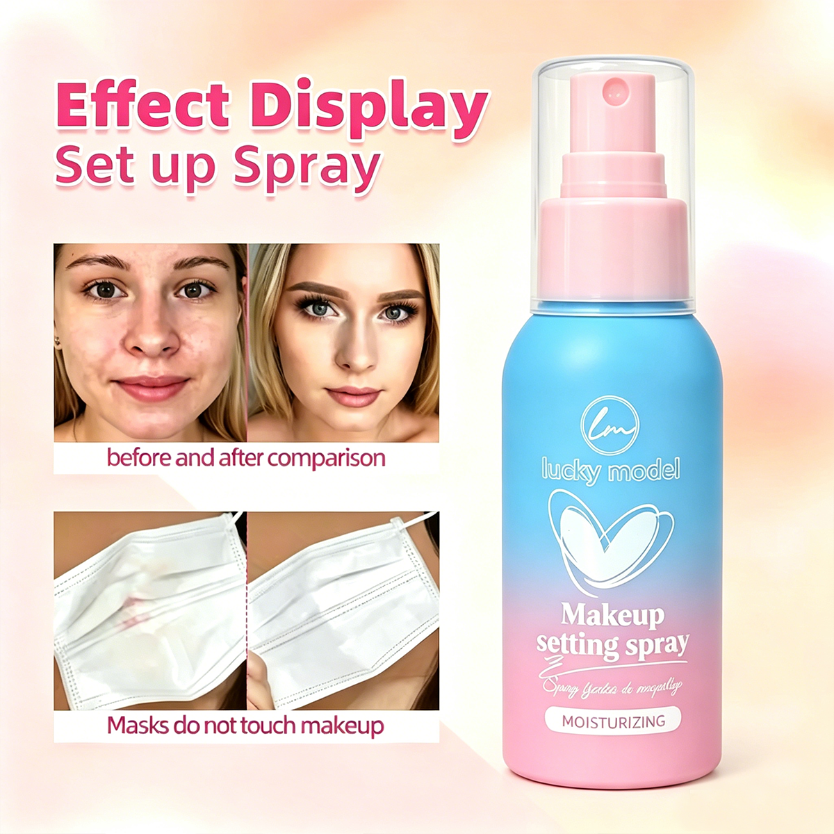 Misting Bottle Fine - Lucky Model Gradual Moisture Setting Spray