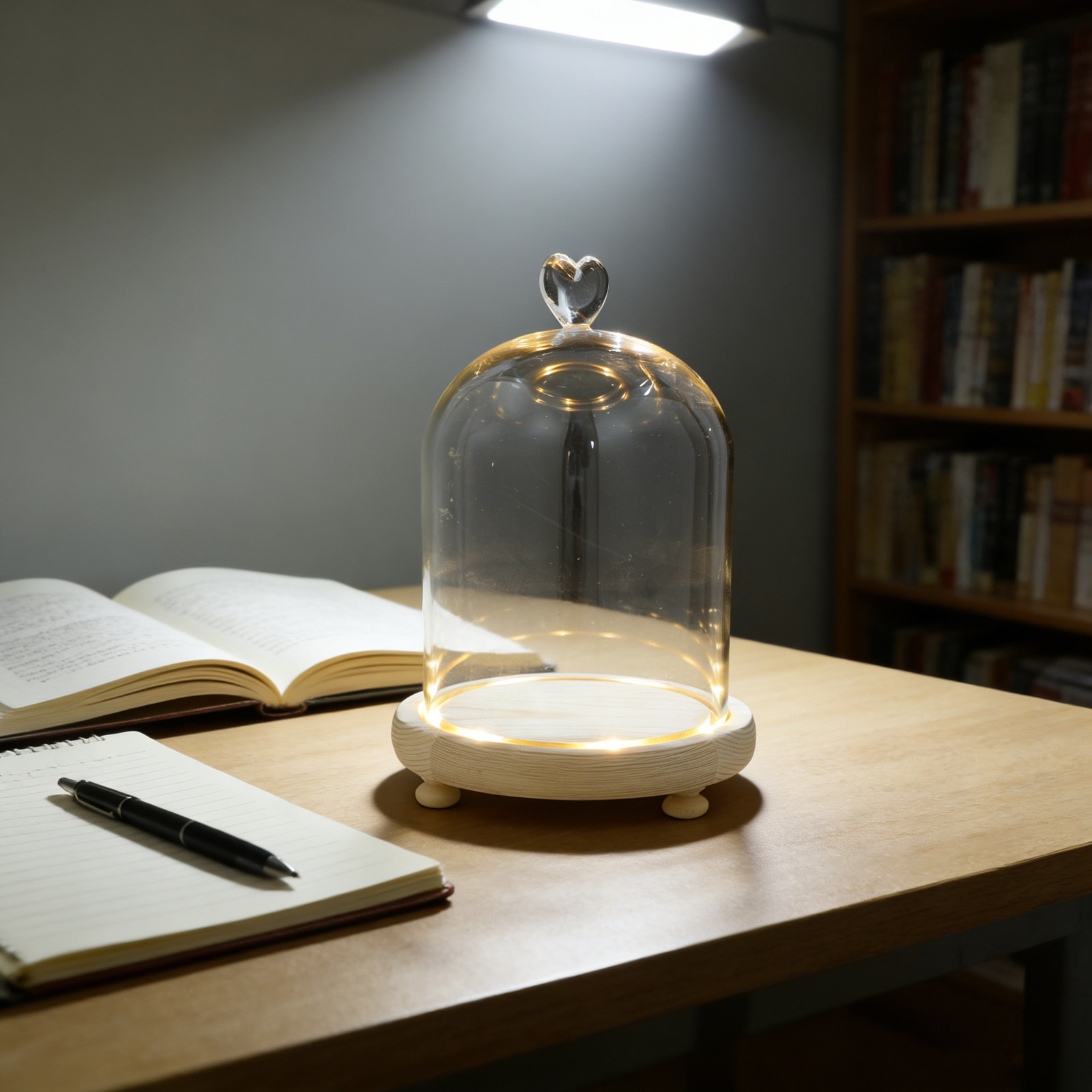 Plastic Dome Clear - Heart Shaped Glass Dome Cloche with