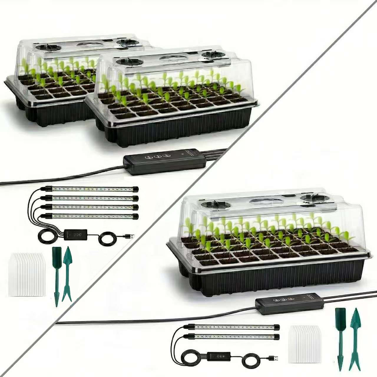 Humidity Dome Kit - 40/Cell Seed Starter Kit with Grow