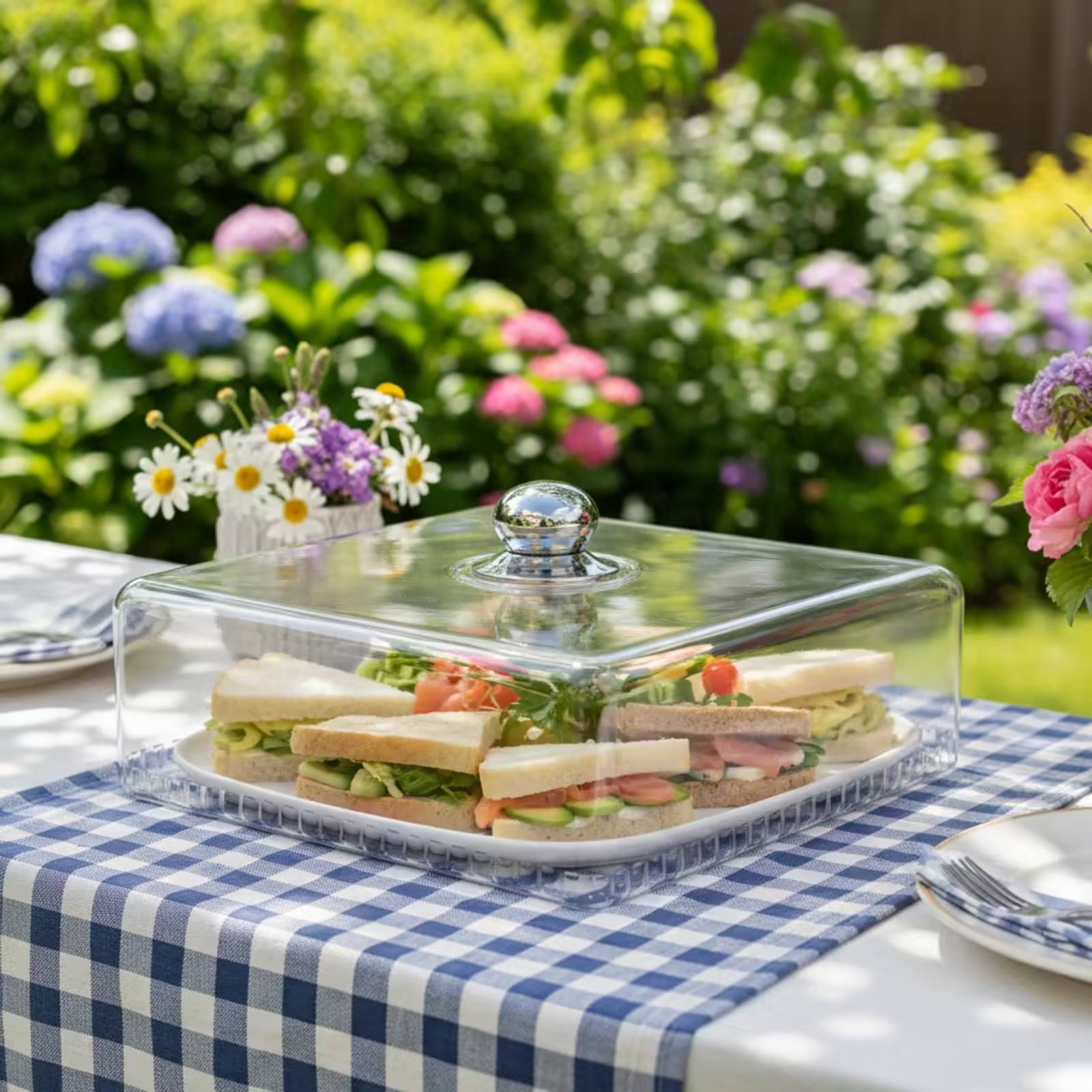 Plastic Dome Clear - Food Cover with Knob Clear Dessert