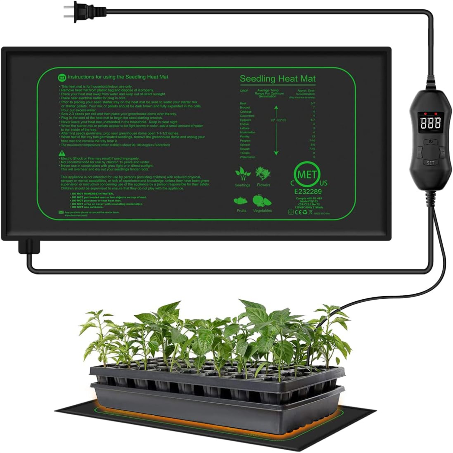 Rooting Gel Clone - Seedling Heat Mat With Digital Thermostat