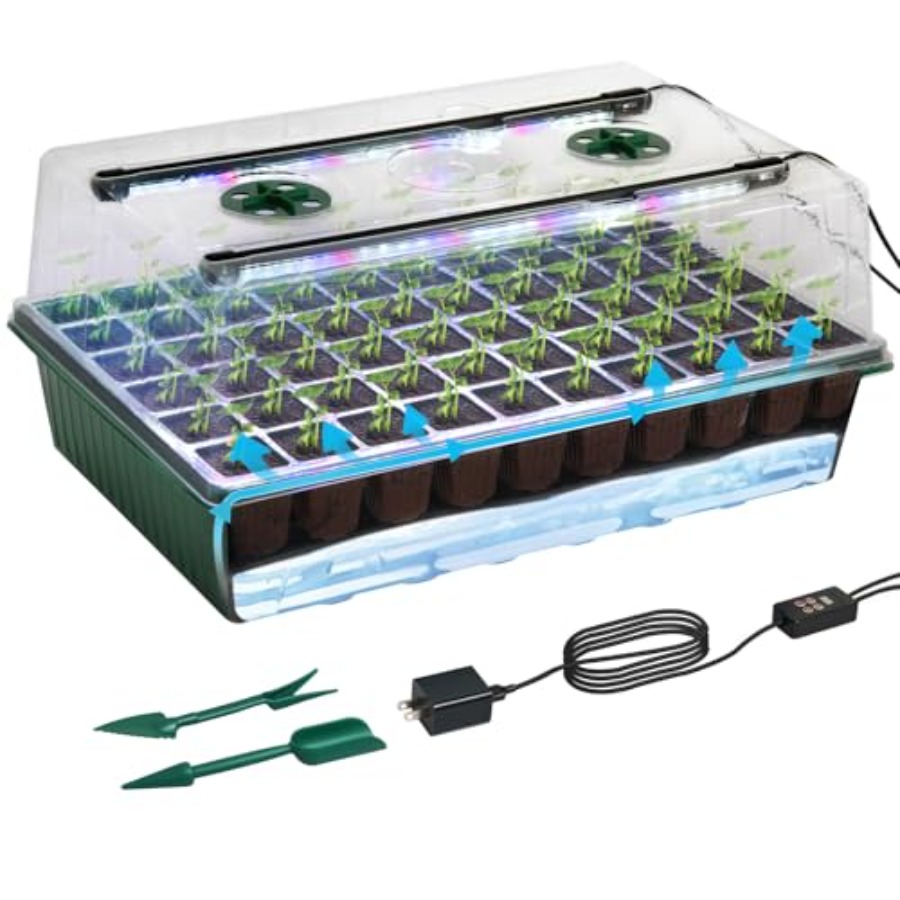 Humidity Dome Kit - Seed Starter Tray with Grow Light