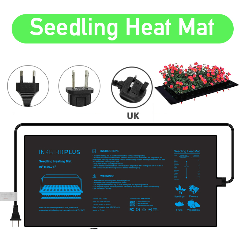 Heat Mat Seedling - 20.75X10CM EU/Mỹ/Anh/Âu Cắm Cây Con Nhiệt