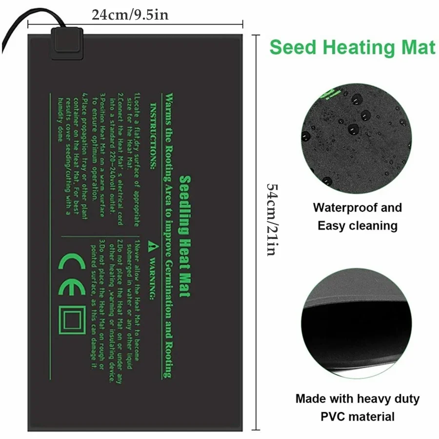 4 Sizes 220V EU Plug Seedling  - đánh giá và giá Heat Mat Seedling