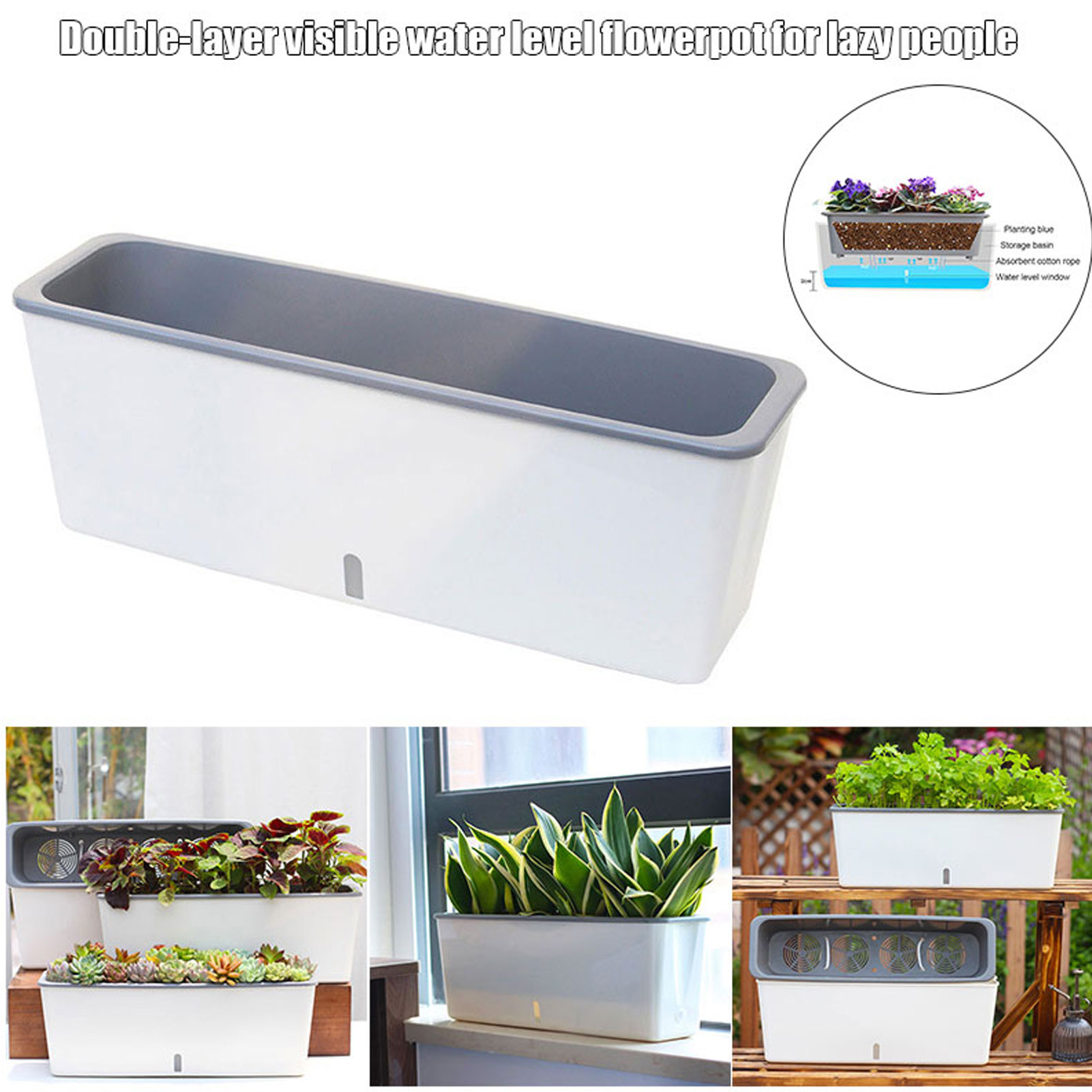 Self-Watering Planter Pots wit - đánh giá và giá Self Watering Insert