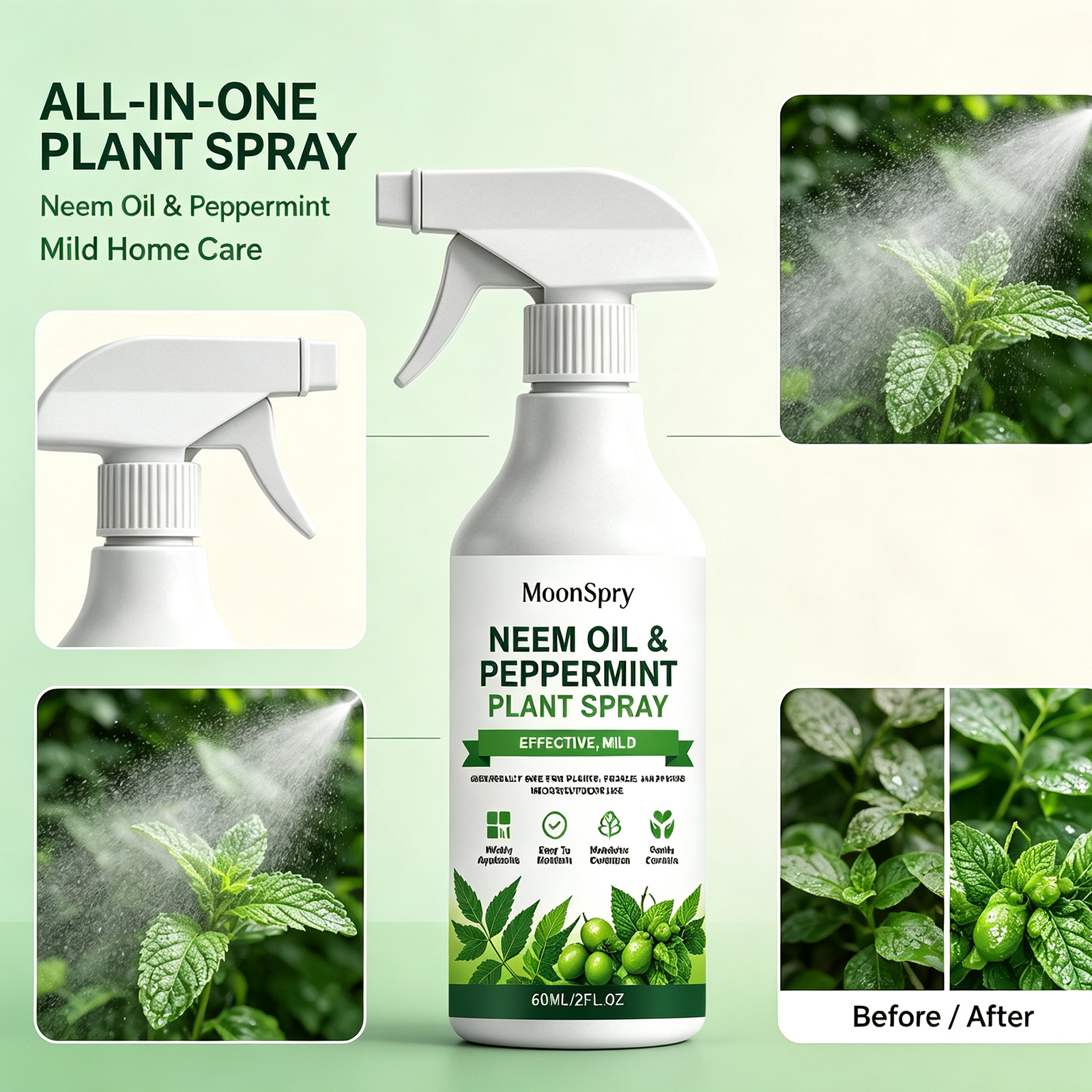 Neem Oil Mint Plant Spray Natu - đánh giá và giá Rooting Hormone Powder