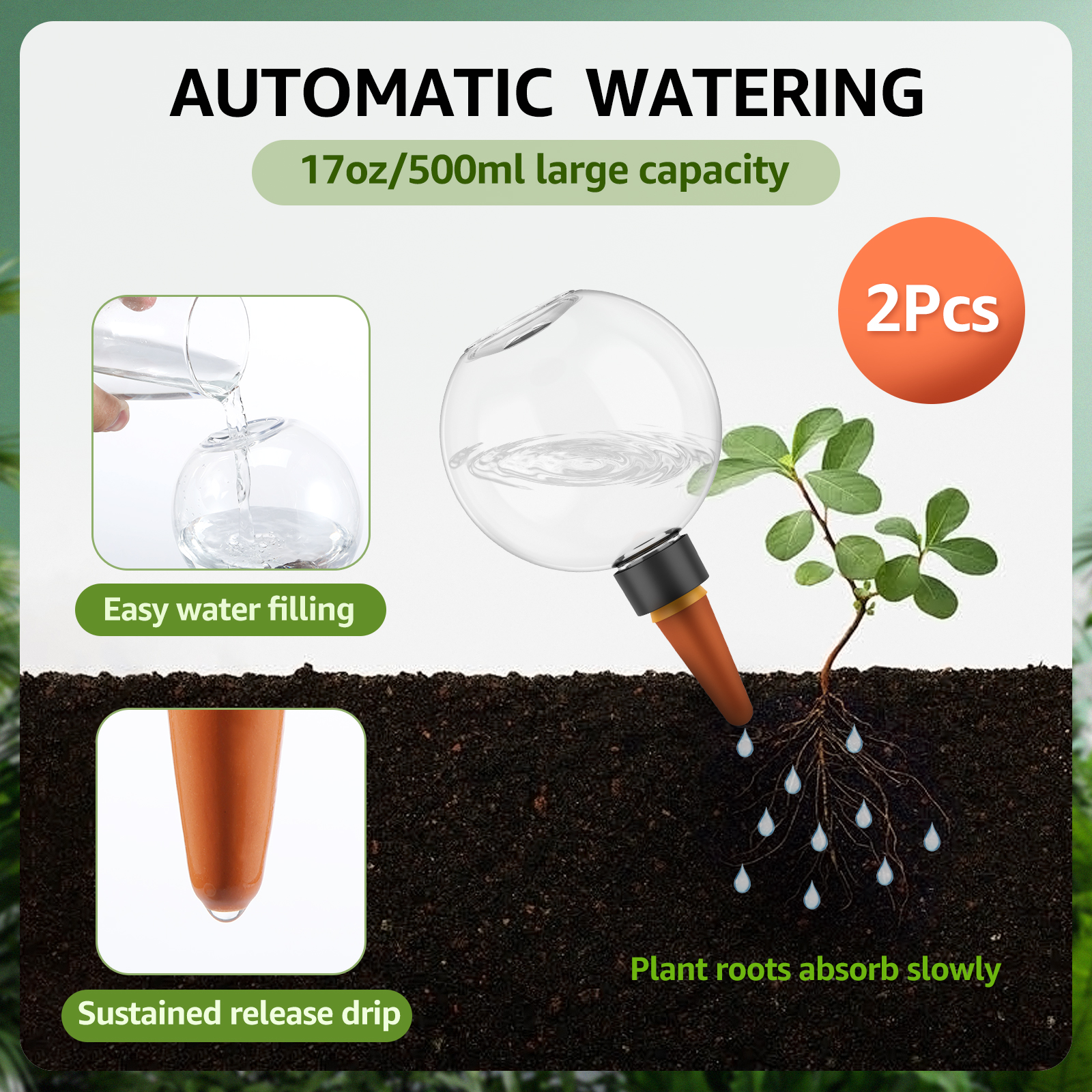 2/4Pcs 500ML Automatic Drip Ir - đánh giá và giá Self Watering Insert