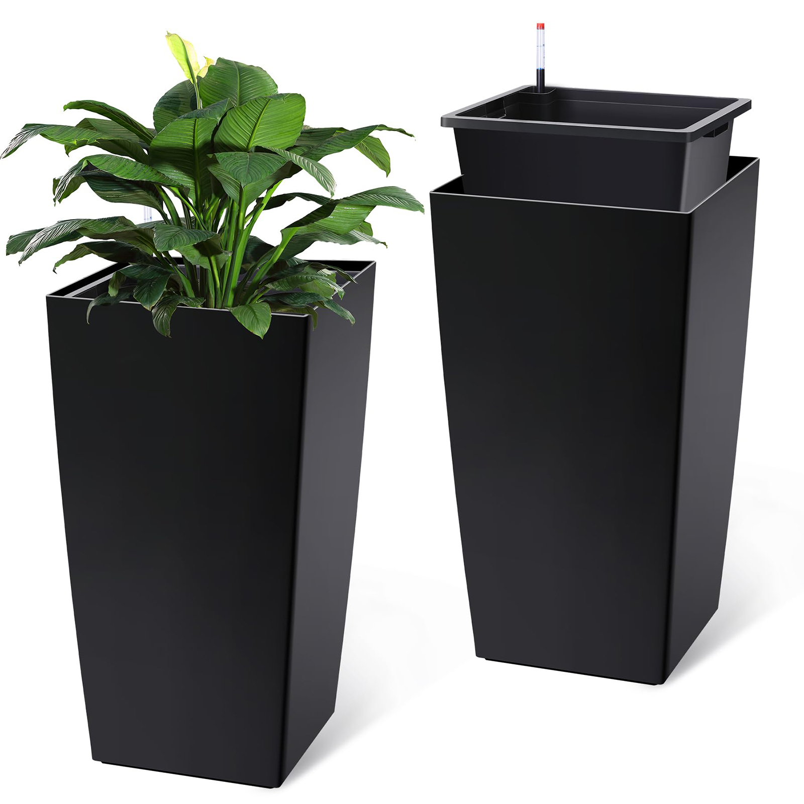 Set Of 2 30in Tall Planters Fo - đánh giá và giá Self Watering Insert