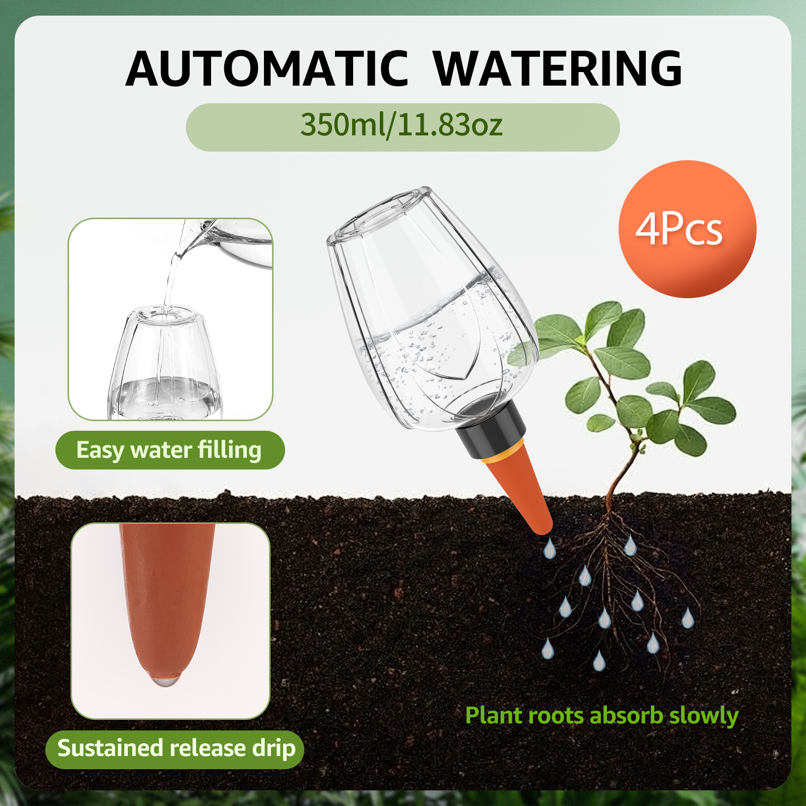 4Pcs Plant Watering Globe Clea - đánh giá và giá Self Watering Insert