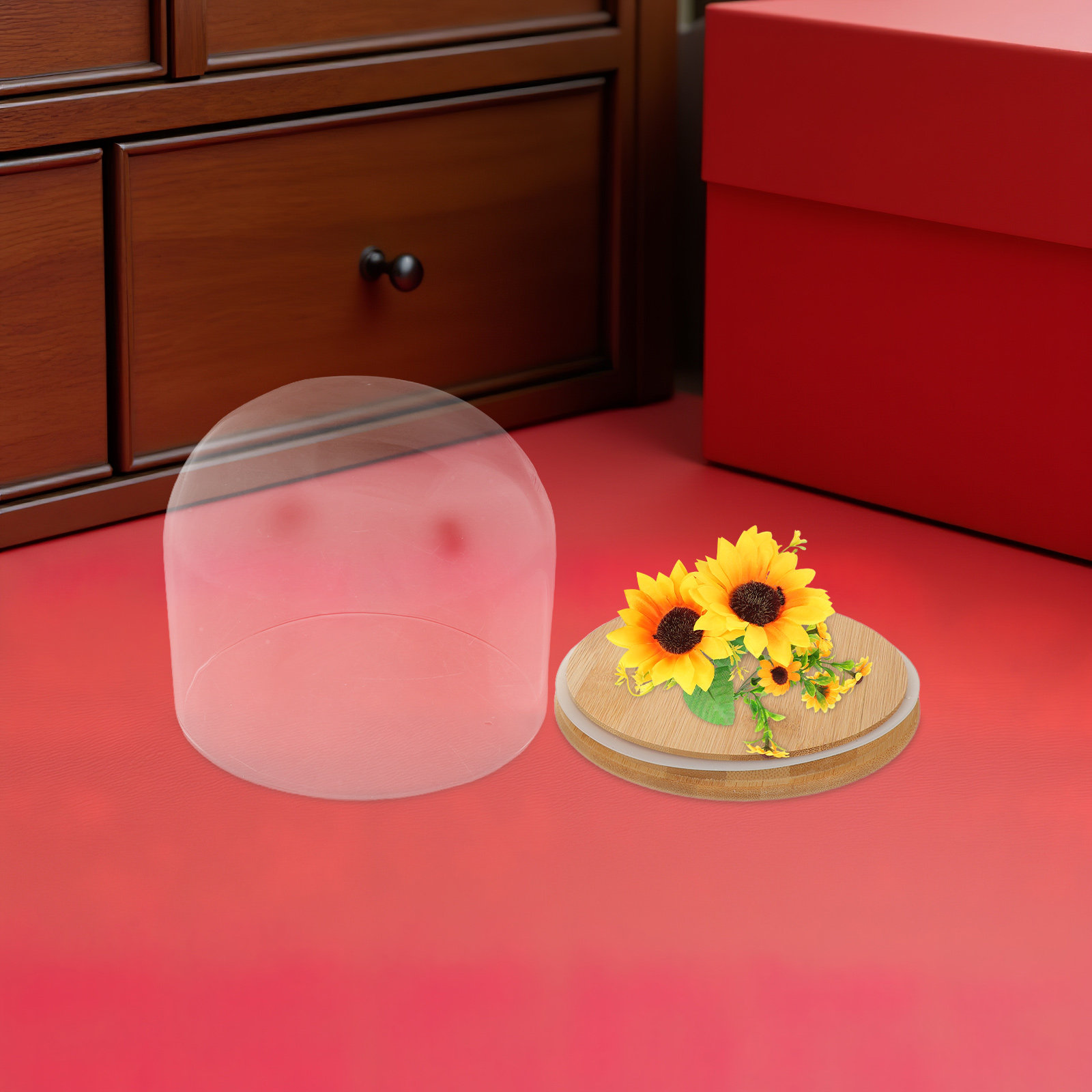 Clear Glass Dome Cloche with S - đánh giá và giá Plastic Dome Clear