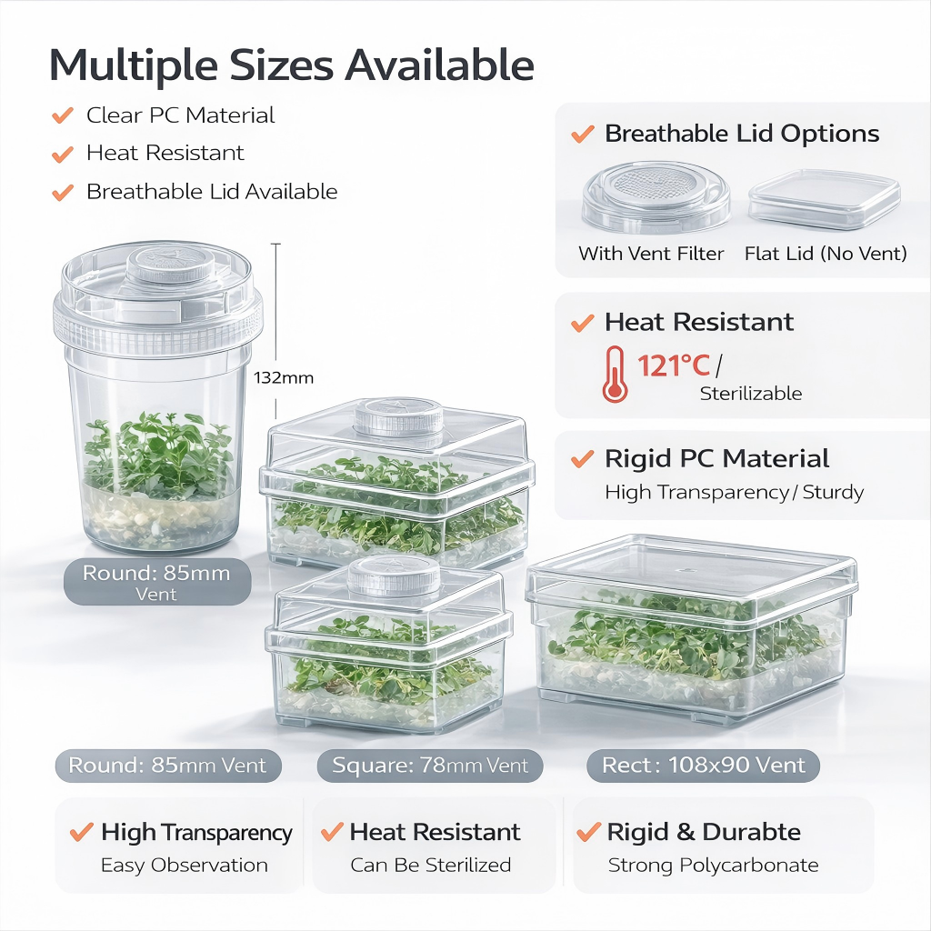 Plant Tissue Culture Container - đánh giá và giá Agar Tissue Culture
