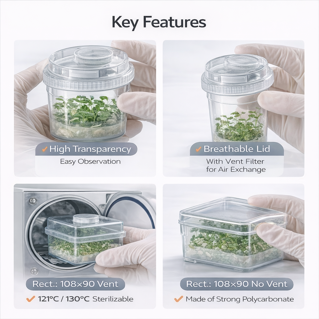 Plant Tissue Culture Container - đánh giá và giá Agar Tissue Culture