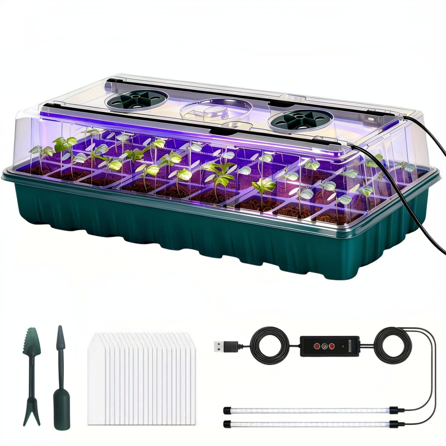 36-Cell Seed Starter Tray W/ G - đánh giá và giá Humidity Dome Kit