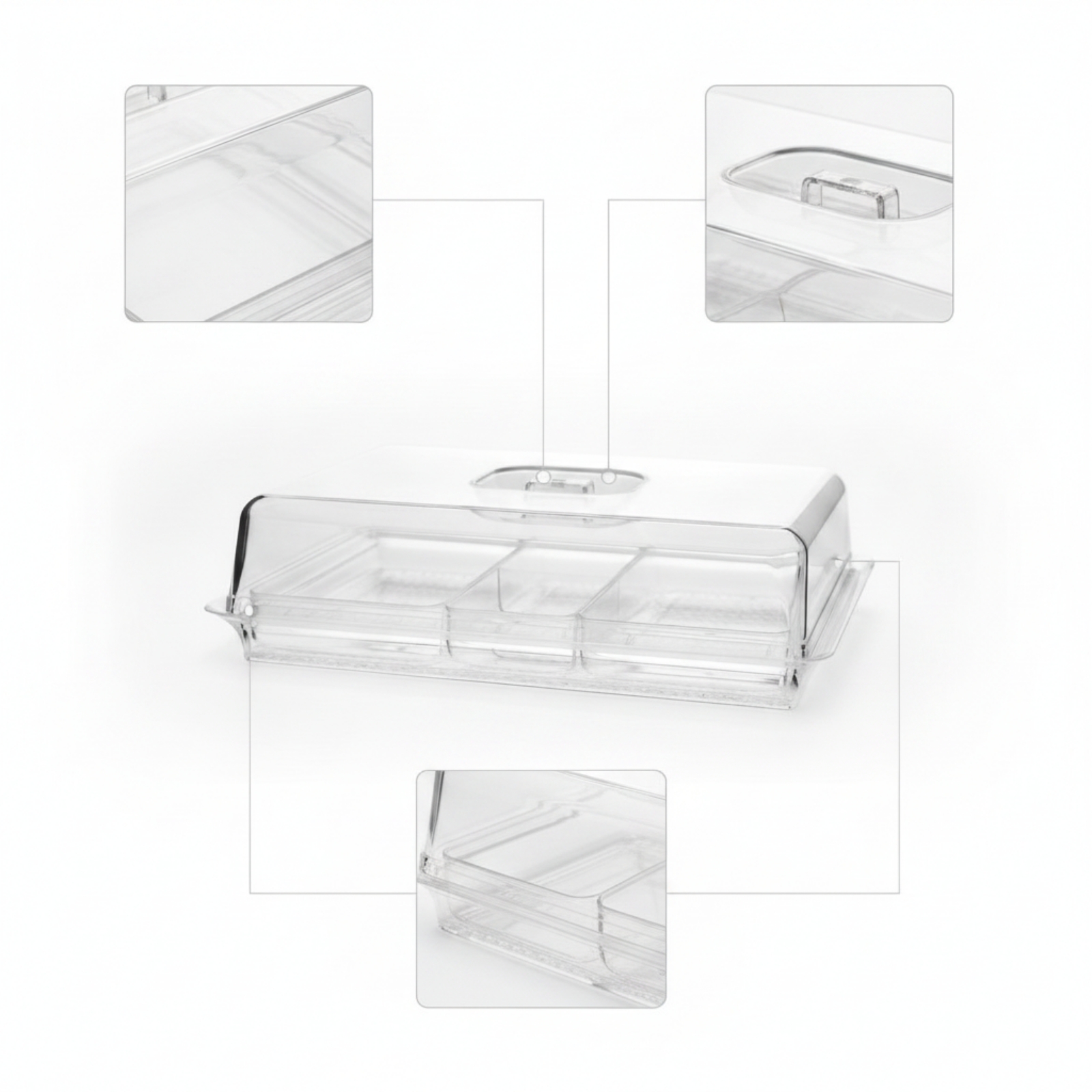 Food Cover with Base Dustproof - đánh giá và giá Plastic Dome Clear
