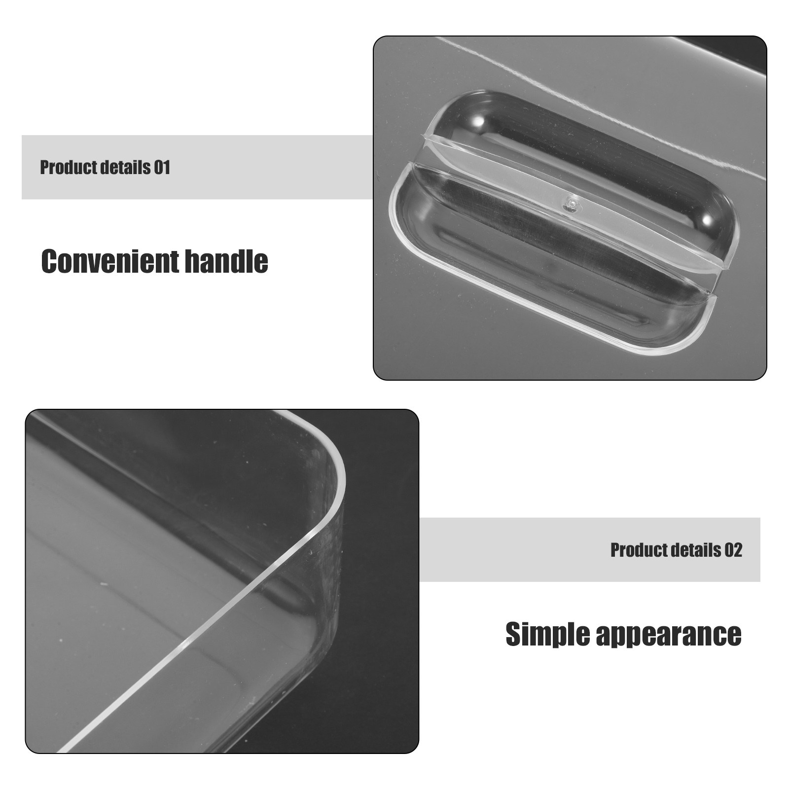 2Pcs Clear Acrylic Rectangular - đánh giá và giá Plastic Dome Clear