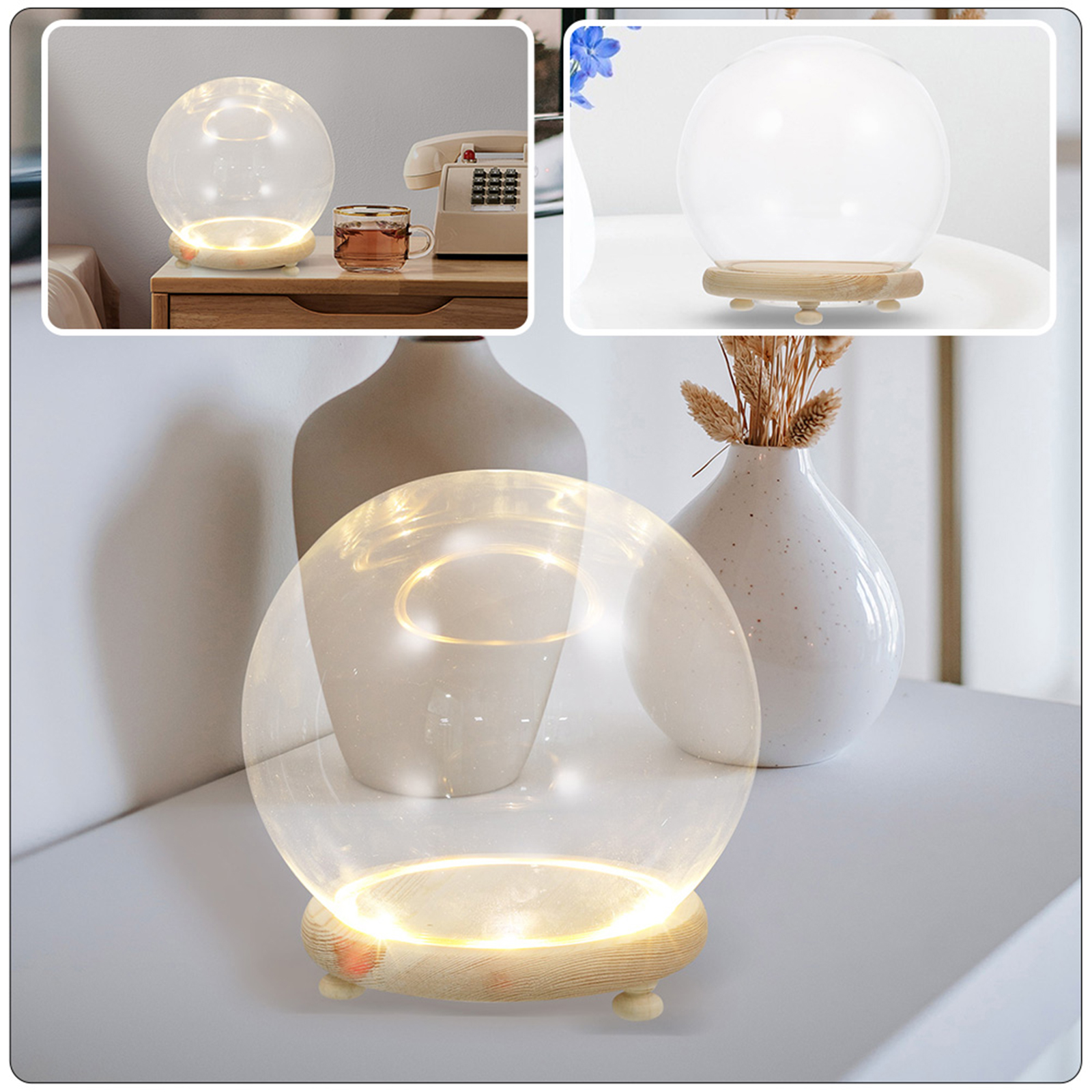 Eternal Flower Glass Cover Cle - đánh giá và giá Plastic Dome Clear