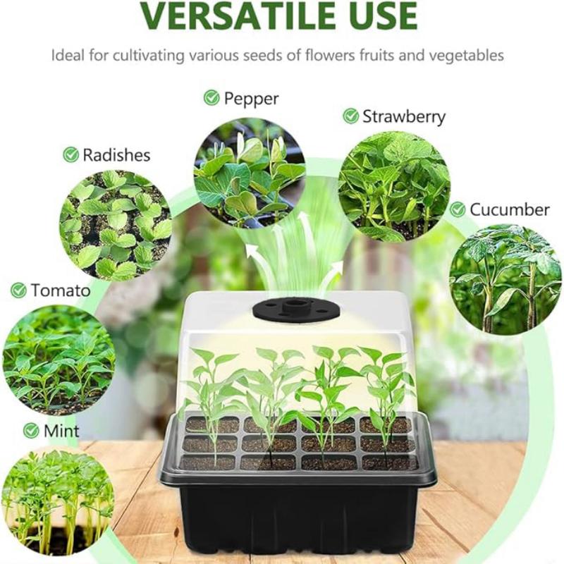 Seed starter tray with grow li - đánh giá và giá Humidity Dome Kit