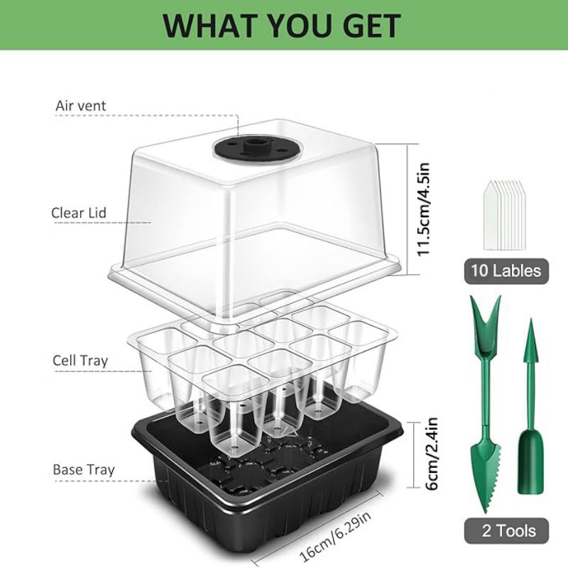 Seed starter tray with grow li - đánh giá và giá Humidity Dome Kit
