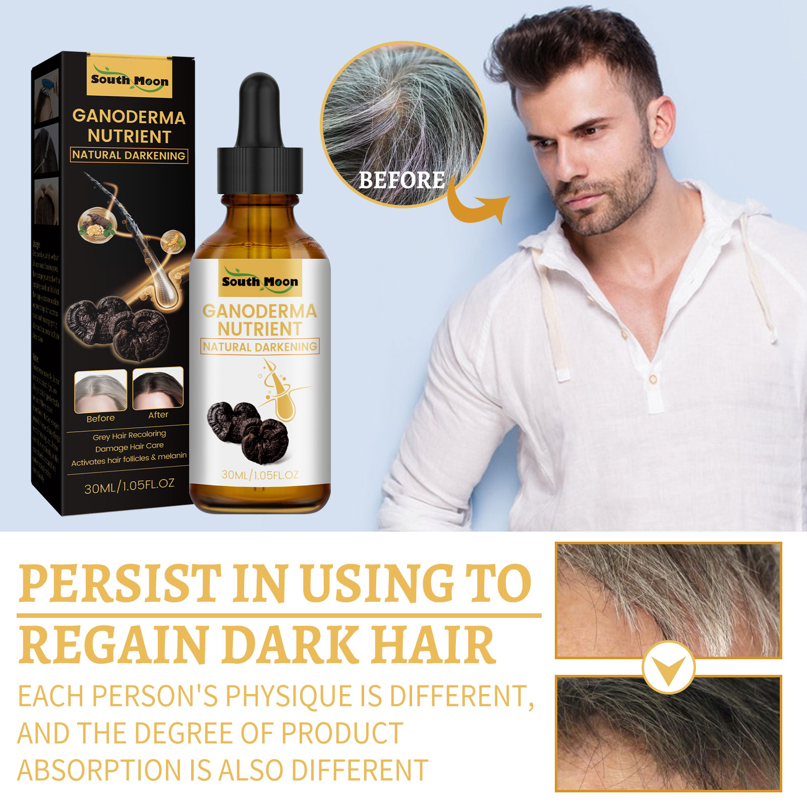 Black Ganoderma Lucidum Hair L - đánh giá và giá Root Stimulator Liquid
