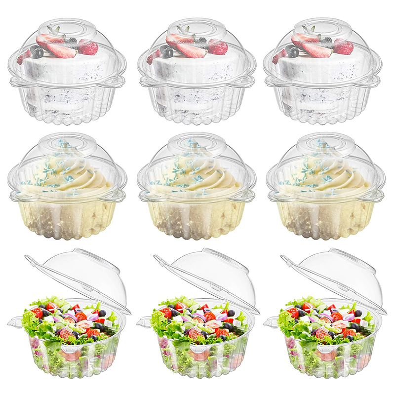 10pcs Cupcake Packaging Boxes  - đánh giá và giá Plastic Dome Clear
