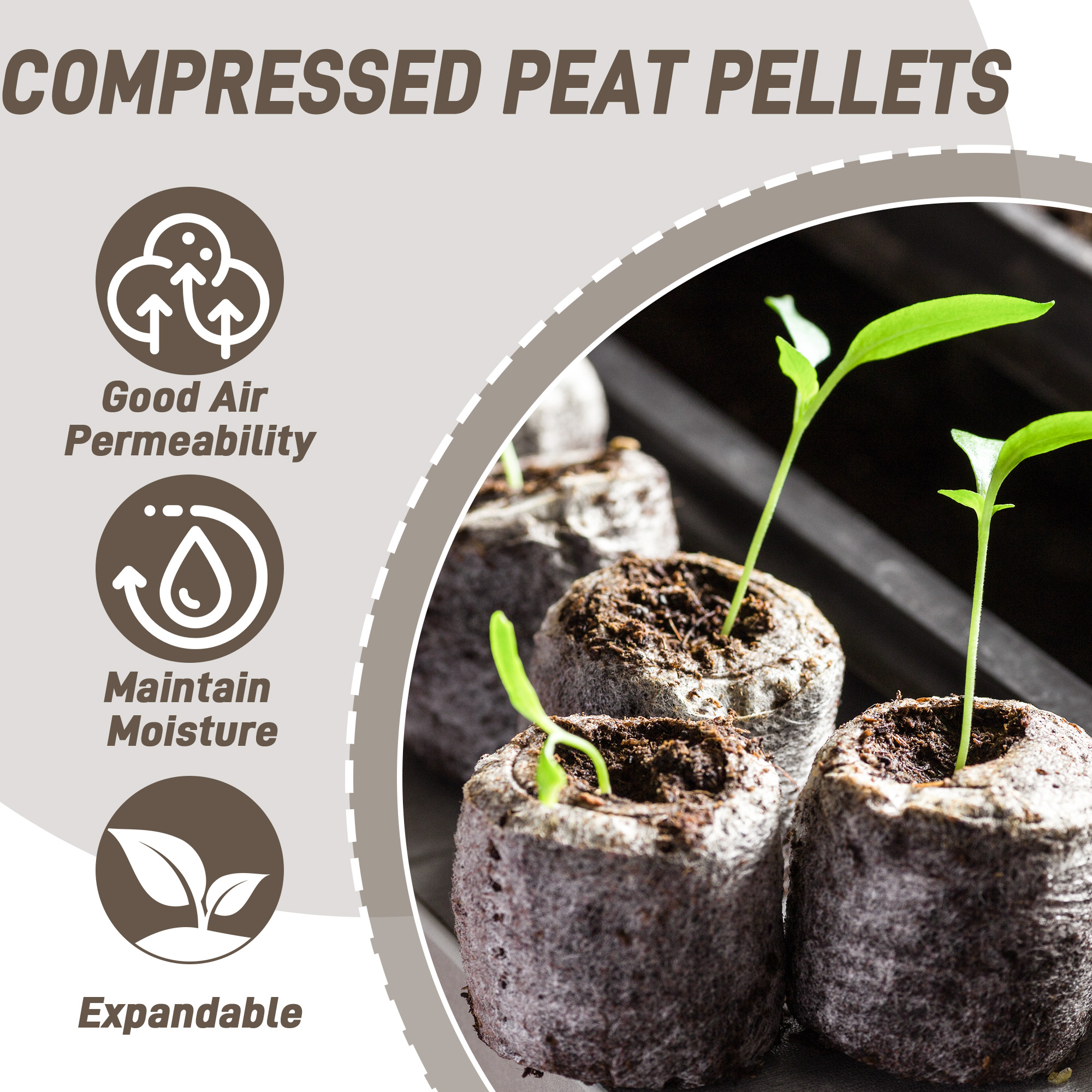 50pcs 35mm Compressed Peat Pel - đánh giá và giá Peat Pellet Tray
