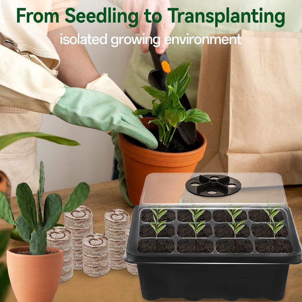 4 Pack Seed Starter Tray with  - đánh giá và giá Peat Pellet Tray