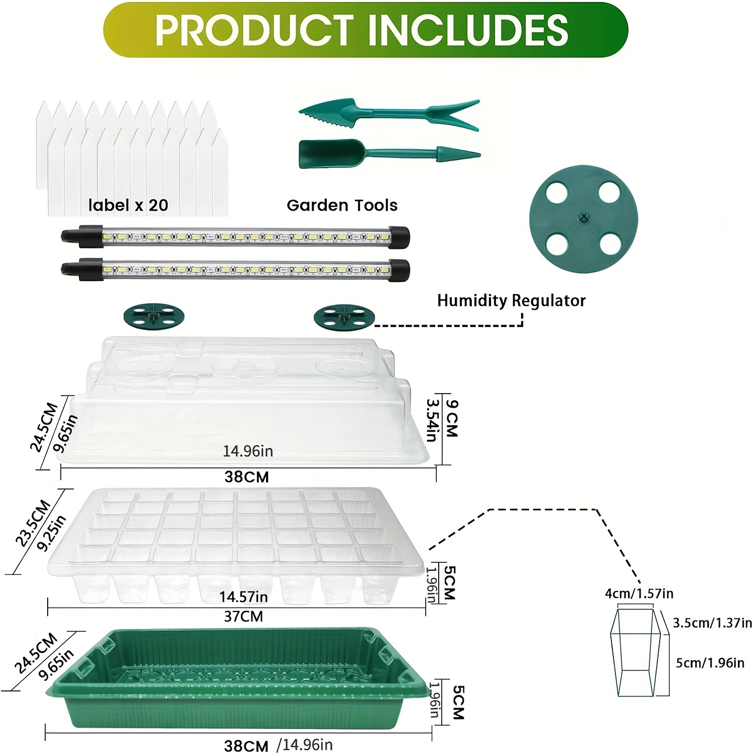 4-Pack Seed Starter Tray Kit 1 - đánh giá và giá Humidity Dome Kit