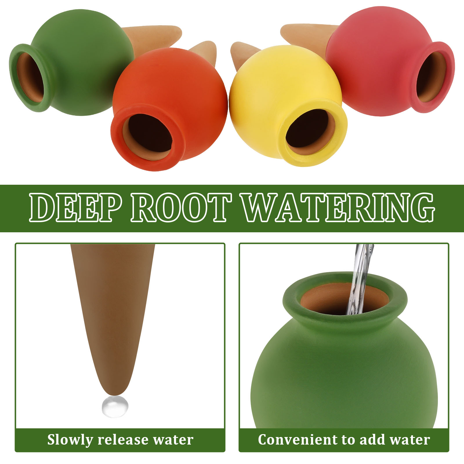 8Pcs Terracotta Self Watering  - đánh giá và giá Self Watering Insert