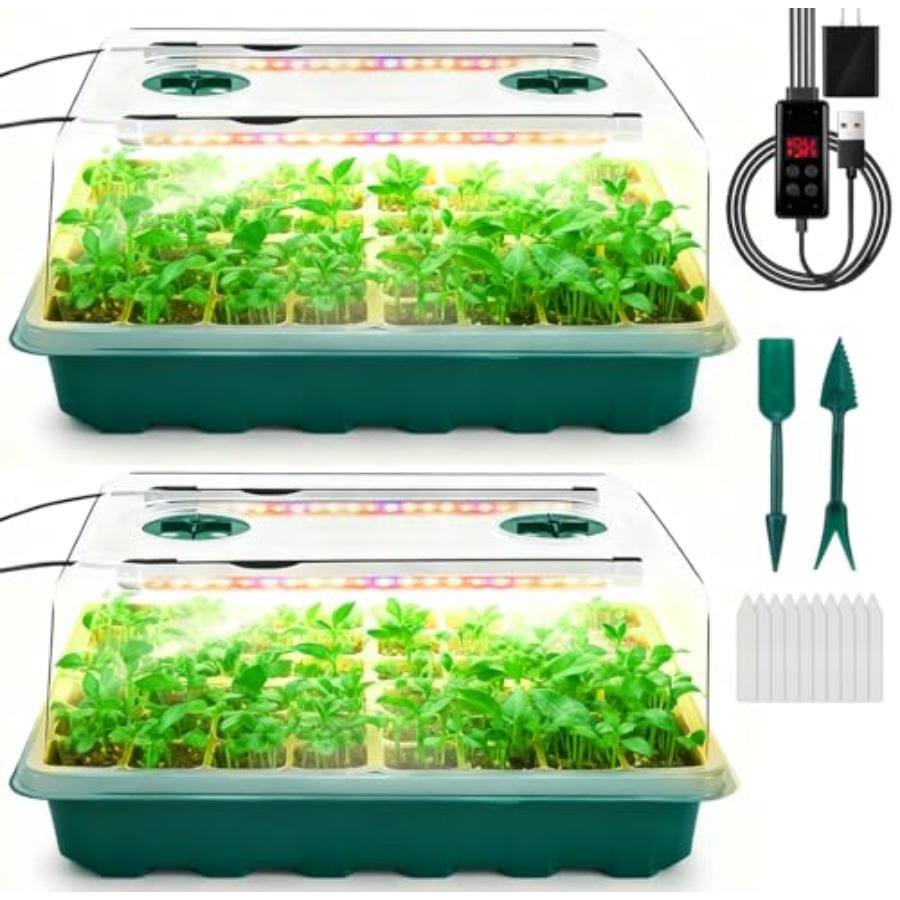Seed Starter Tray with Grow Li - đánh giá và giá Humidity Dome Kit