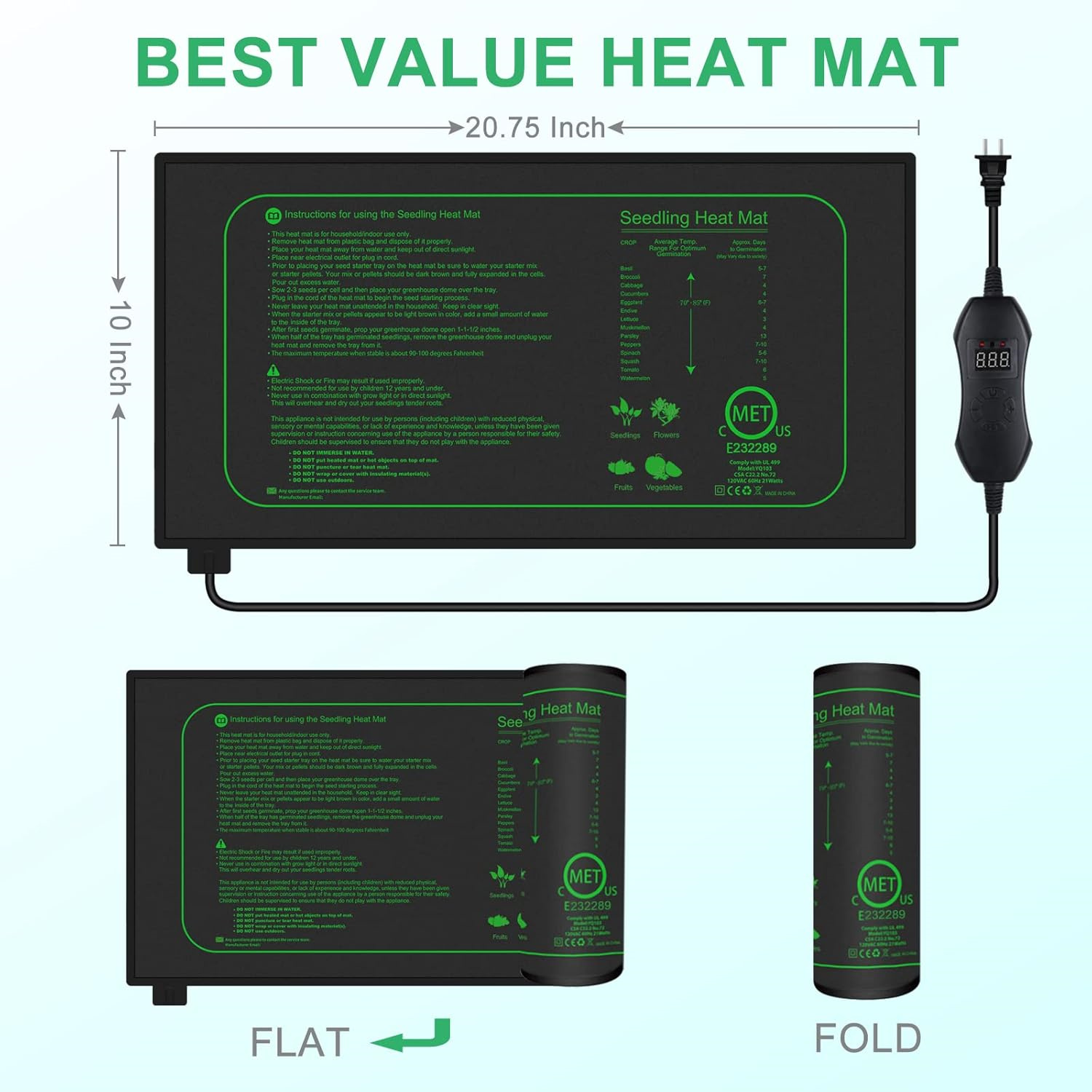 Seedling Heat Mat With Digital - đánh giá và giá Rooting Gel Clone