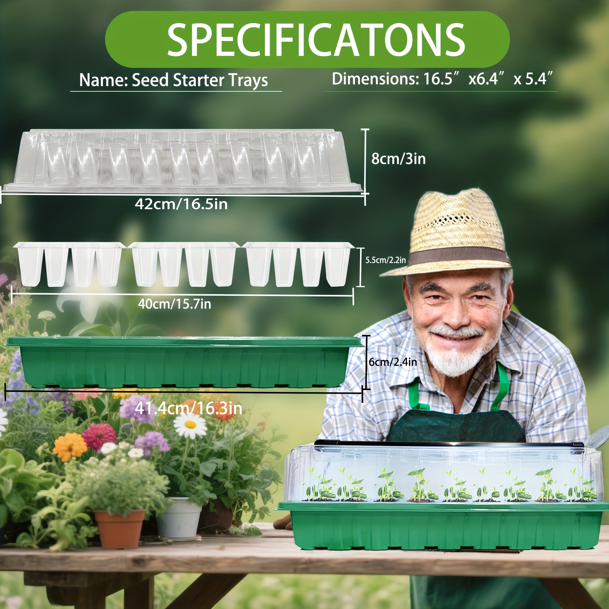 2PCS 72-Cell Seed Growing Kit  - đánh giá và giá Humidity Dome Kit
