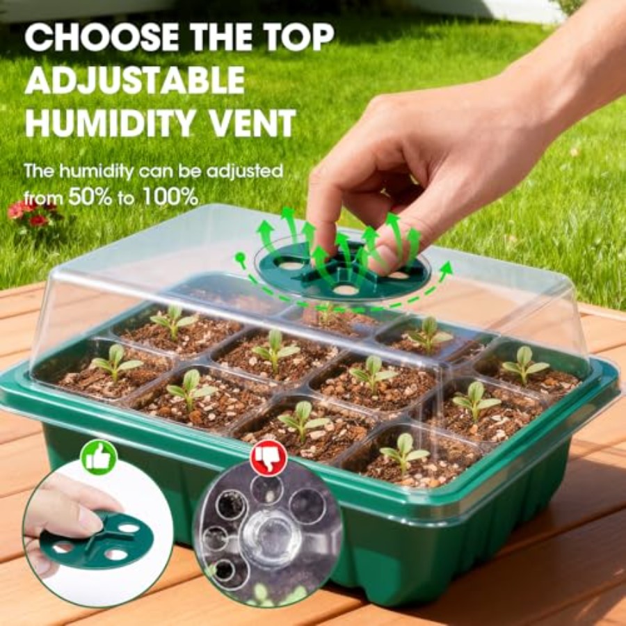 5 Packs Seed Starter Tray with - đánh giá và giá Humidity Dome Kit