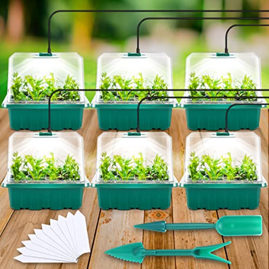 Seed Starter Tray with Light,  - đánh giá và giá Humidity Dome Kit
